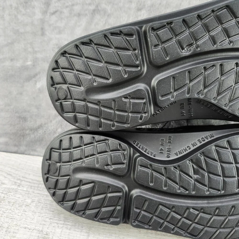 OOFOS OOAHH Slide Impact Absorption Recovery Sandals, Size W10/M8 Black New - Picture 11 of 14